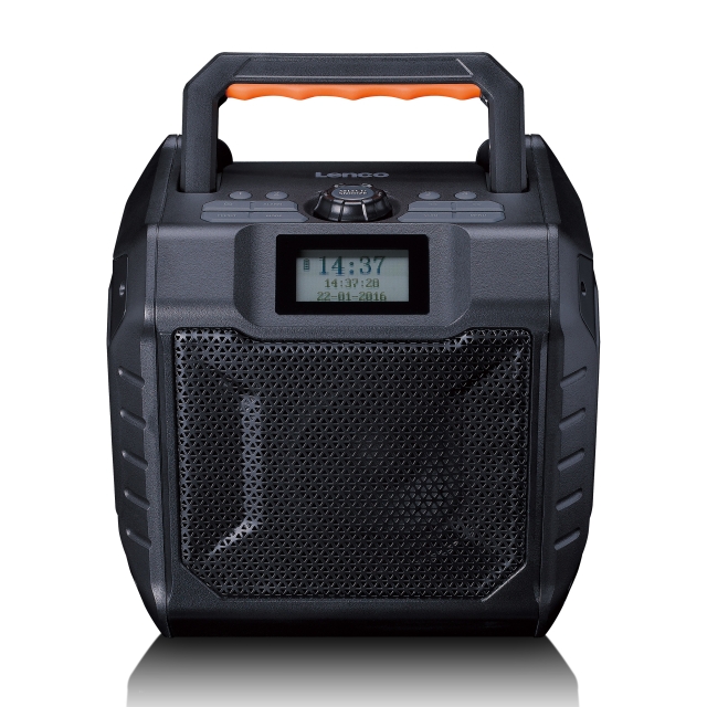 Lenco High power portable outdoor DAB+/FM radio with Bluetooth® IPX5 water-resistant Grey