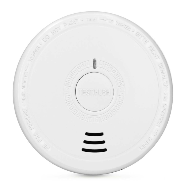 Alecto Smoke detector with hush button 2 pack White