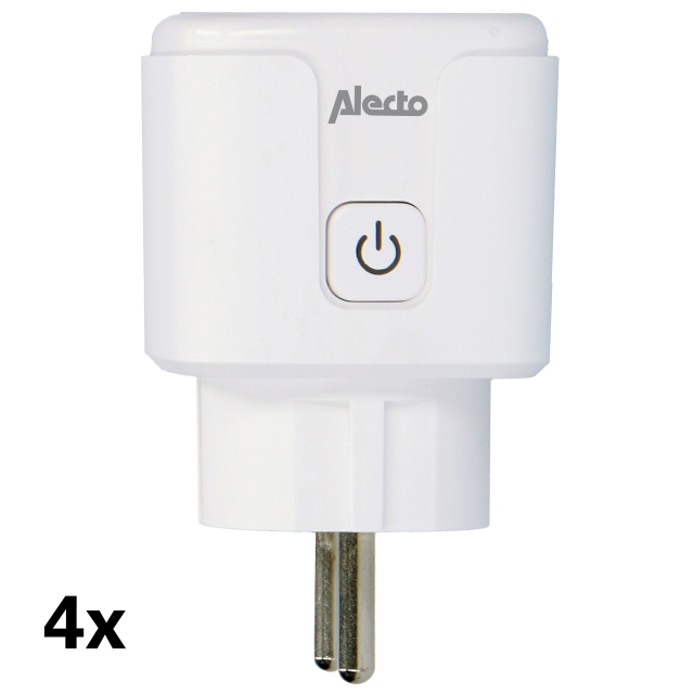 Alecto Smart Wi-Fi plug with energy monitor 16A 3680W 4-pack White