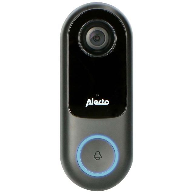 Alecto Smart Wi-Fi doorbell with camera, suitable for home automation Black