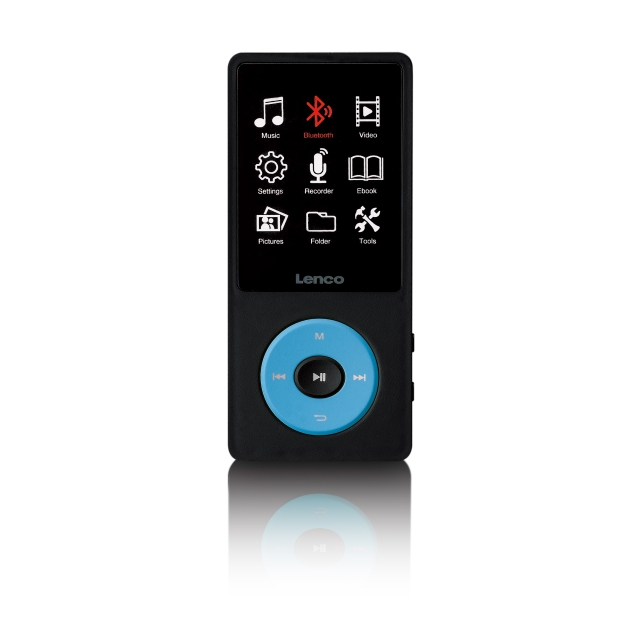 Lenco MP3/MP4 player with Bluetooth® and 8 GB internal memory Blue