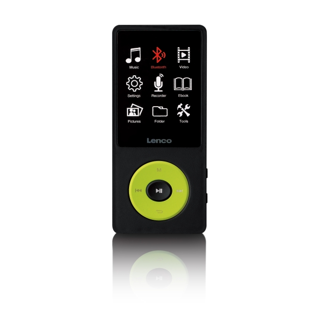 Lenco MP3/MP4 player with Bluetooth® and 8 GB internal memory Green