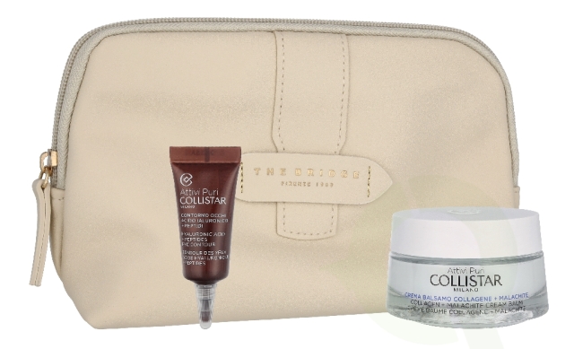 Collistar Attivi Puri Collagen Set 55 ml Collagen Balm Cream 50 ml/Mini Pure Active Eye Contour 5 ml/Pouch