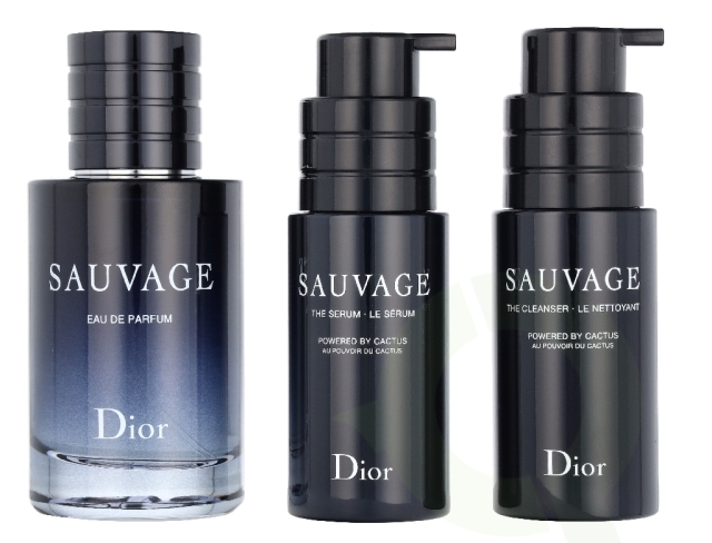 Christian Dior Dior Sauvage Giftset 150 ml Edp Spray 60ml/Cleanser 45ml/Serum 45ml