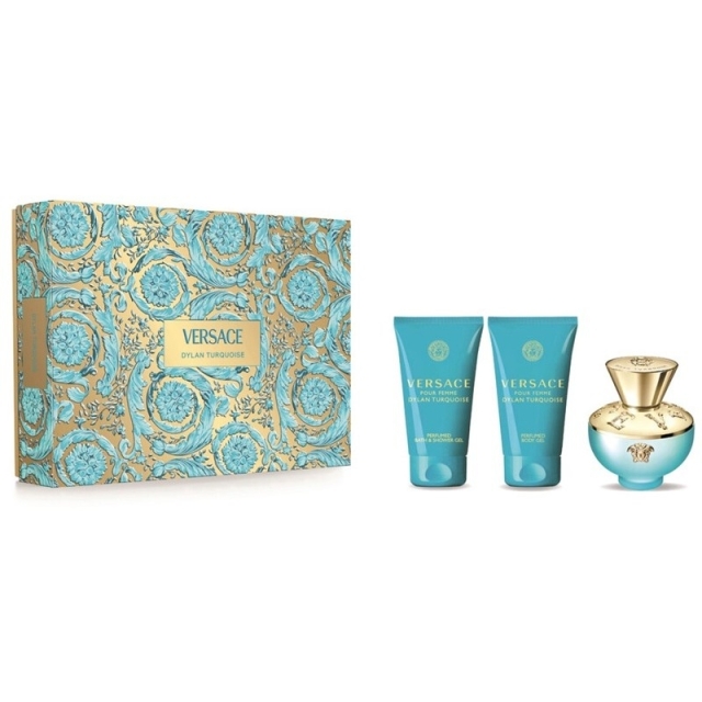 Versace Giftset Versace Dylan Turquoise Pour Femme Edt 50ml + Body Lotion 50ml + Shower Gel 50ml
