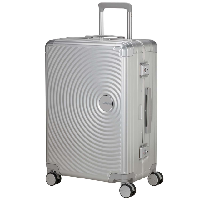 American Tourister Resväska Soundbox Aluminium 68 Medium Silver
