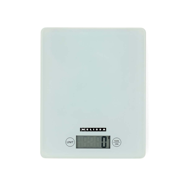MELISSA Digital Kitchen Scales | Tempered glass | LCD display | Max. 5kg | Tare function | 1-gram increments | Grams / Ounces / Pounds / Millilitres