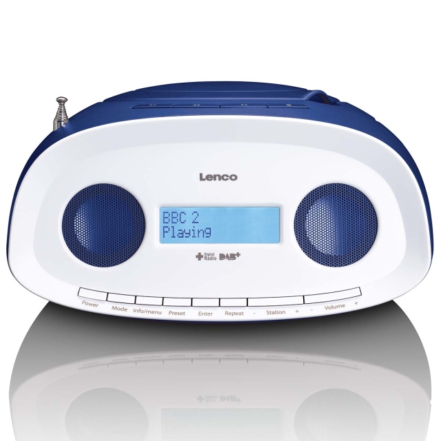 Lenco Portable DAB+/FM Radio with CD and USB player Blue