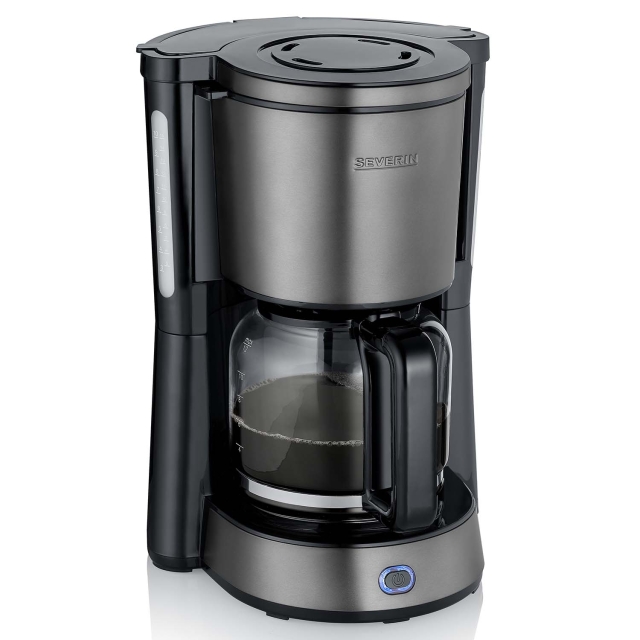 Severin Kaffebryggare Dark Inox 1000W 1,25L KA9340