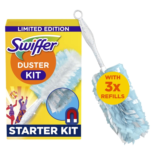 Swiffer Duster kit 1 handtag +3 refiller "Dance away the dust"