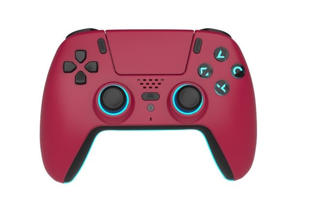 Freaks and Geeks Wireless Bluetooth Controller for PS5- LED - Cherry Red