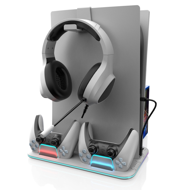 Freaks and Geeks RGB Cooling and Charging Station - PS5 / PS5 Slim (White)