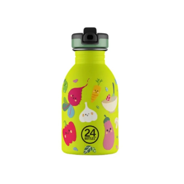 24Bottles Urban Bottle - Veggie Friends - Lime - 250 ml
