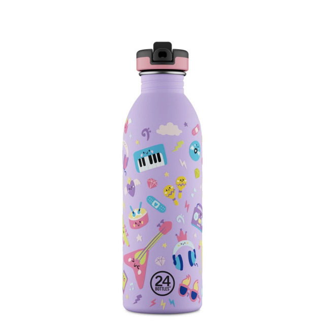 24Bottles Urban Bottle - Music Friends - Lilla - 500 ml