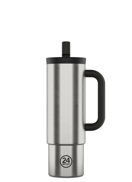 24Bottles Straw Cup - Brushed Steel - 800 ml