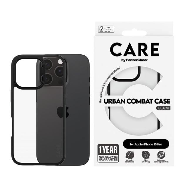 PanzerGlass CARE by Panzerglass - iPhone 16 Pro Case Urban Combat Black