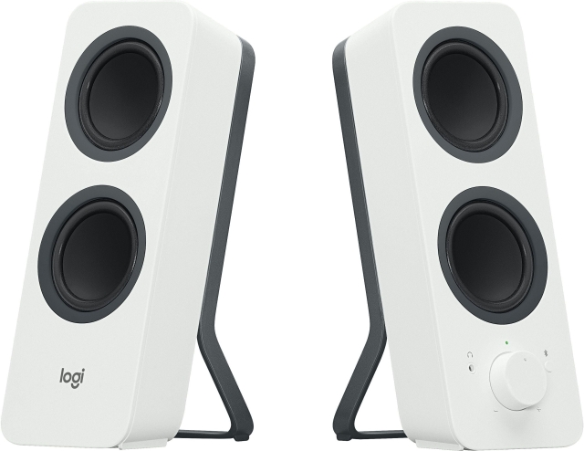 Logitech Z207 Bluetooth Stereo Speakers, Natural White