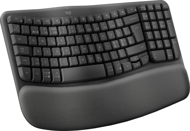 Logitech Wave Keys for Business Wireless Keyboard, Graphite
