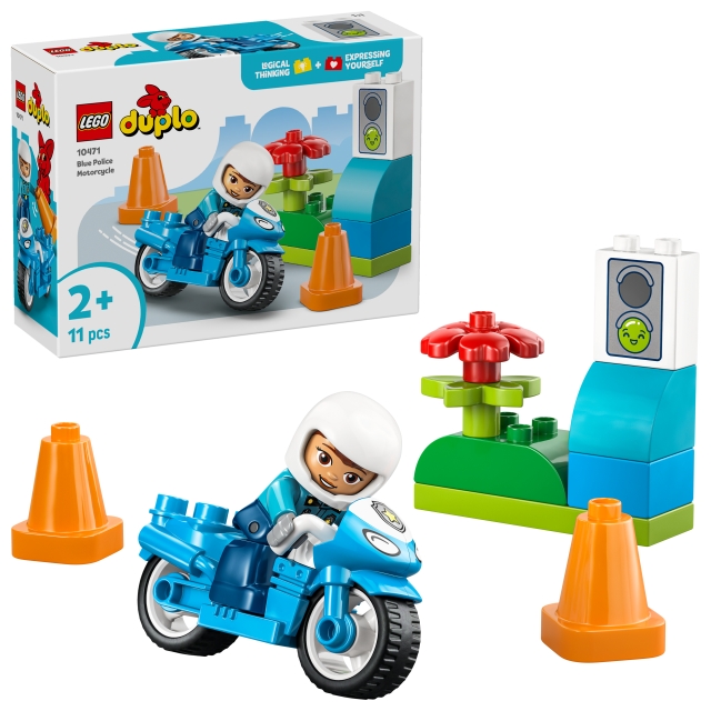 LEGO DUPLO Town - Blue Police Motorcycle (10471)