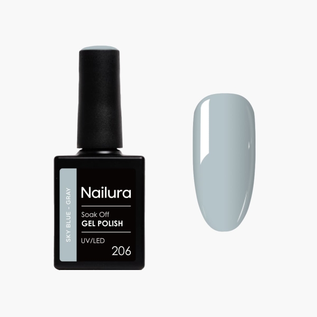 Nailura Gel Polish 206 - Sky Blue Grey - 10 ml