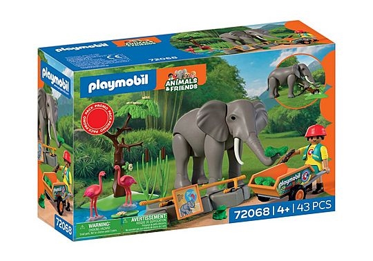 Playmobil Elephant with Zookeeper (72068)