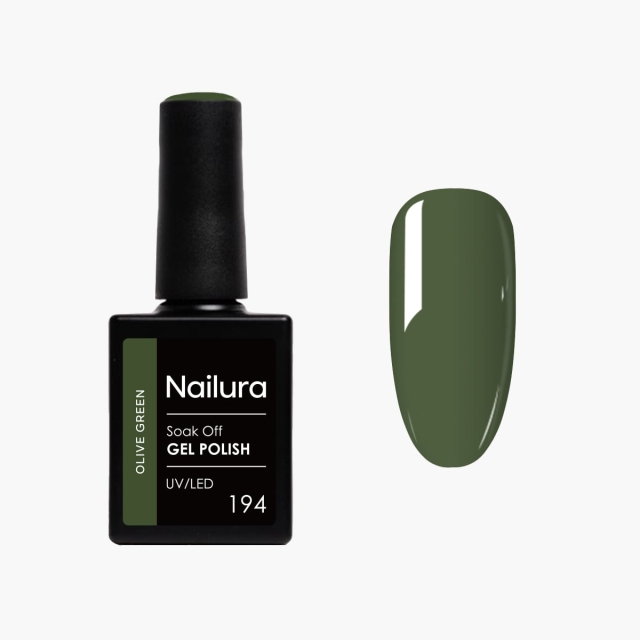 Nailura Gel Polish 194 - Olive Green - 10 ml
