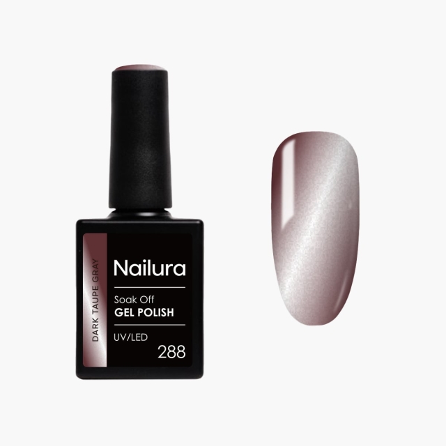 Nailura Gel Polish 288 - Dark Taupe Gray - Metallic Shine