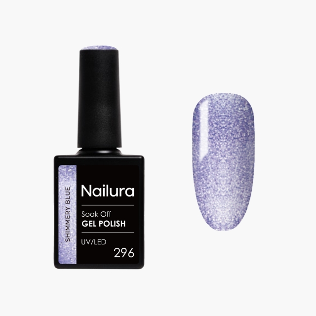 Nailura Gel Polish 296 - Shimmery Blue - 10 ml