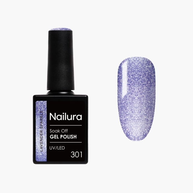 Nailura Gel Polish 301 - Lavender Sparkle - 10 ml