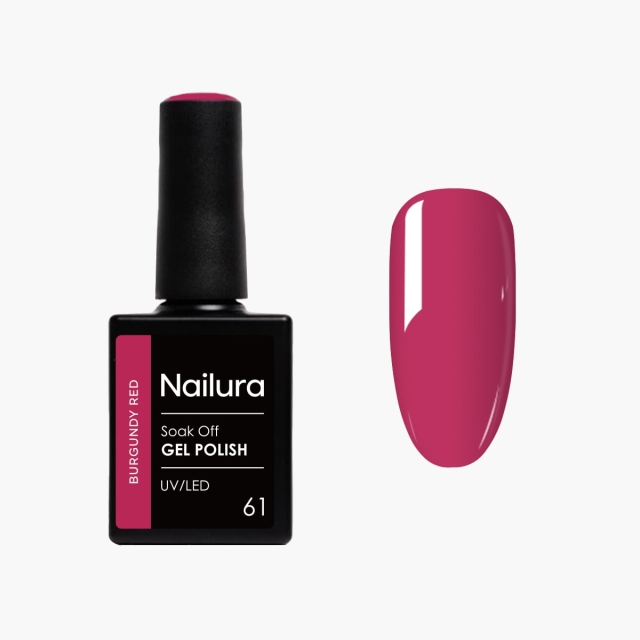 Nailura Gel Polish 61 - Burgundy Red - 10 ml