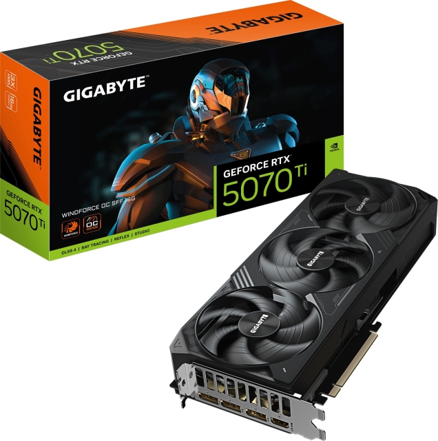 Gigabyte GeForce RTX 5070 Ti WINDFORCE OC SFF 16 GB Graphics Card A
