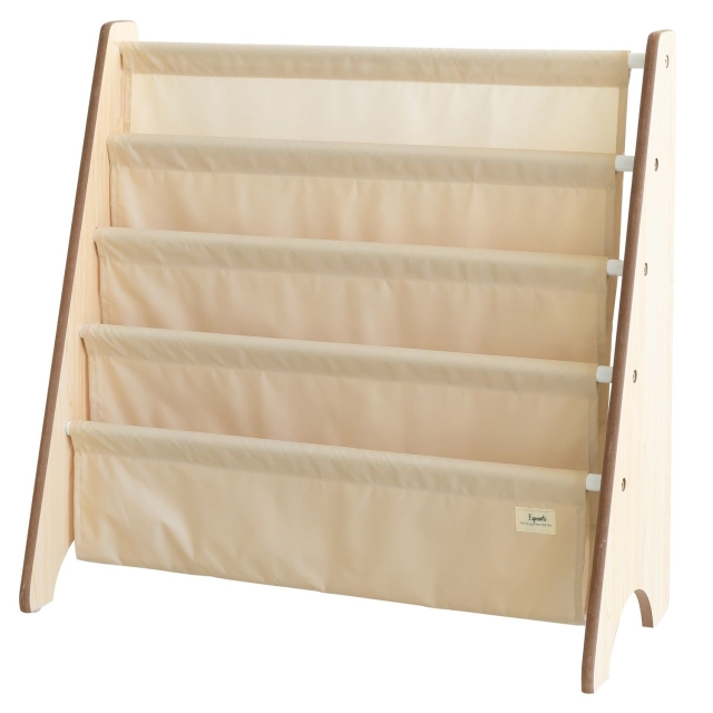 3 Sprouts Bookcase - Beige - 61cm x 62cm x 25cm