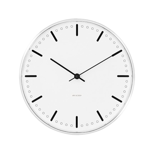 Arne Jacobsen Clocks Arne Jacobsen - City Hall Wall Clock - Ø16.5 cm - White