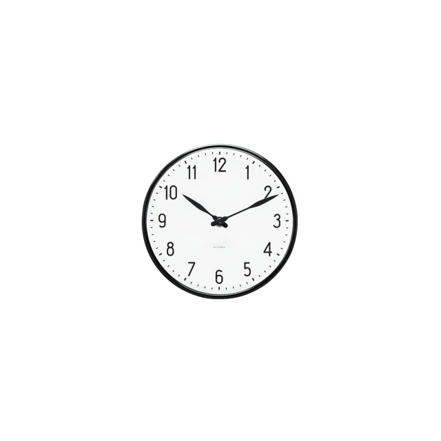 Arne Jacobsen Clocks Arne Jacobsen - Station Wall Clock - Ø16 cm - Black