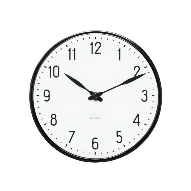 Arne Jacobsen Clocks Arne Jacobsen - Station Wall Clock - Ø29 cm - Black