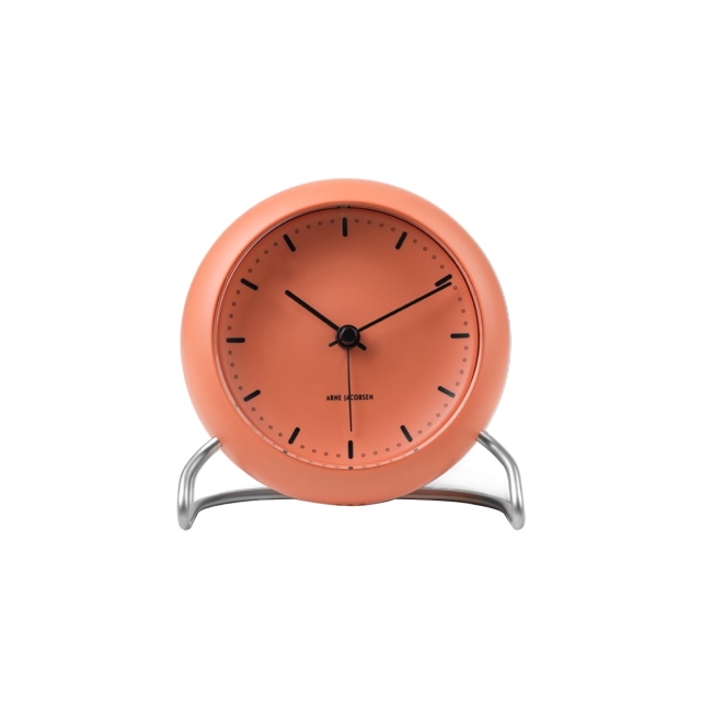 Arne Jacobsen Clocks Arne Jacobsen - City Hall Table Clock  - Ø11 cm - Red