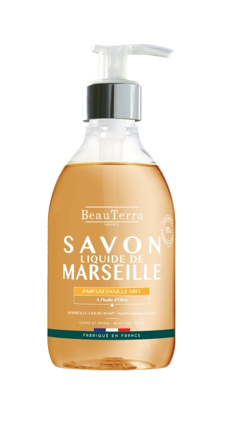BeauTerra Marseille Liquid Soap - Honey Vanilla - 300 ml