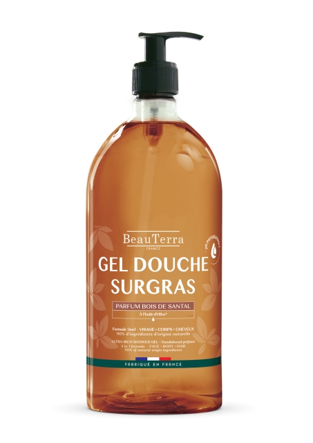 BeauTerra Ultra Rich Shower Gel - Sandalwood - 1L
