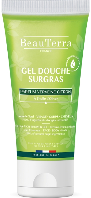 BeauTerra Ultra Rich Shower Gel - Lemon Verbena - 200 ml