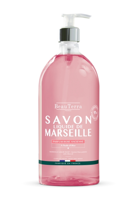 BeauTerra Marseille Liquid Soap - Rose Ancienne - 1L