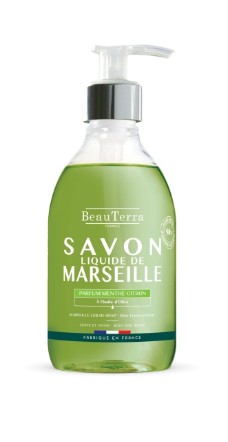 BeauTerra Marseille Liquid Soap - Mint Citron - 300 ml