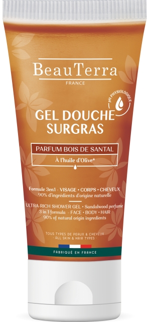 BeauTerra Ultra Rich Shower Gel - Sandalwood - 200 ml