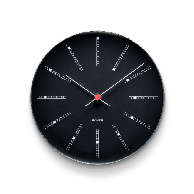 Arne Jacobsen Clocks Arne Jacobsen - Bankers Wall Clock - Ø29 cm - Black