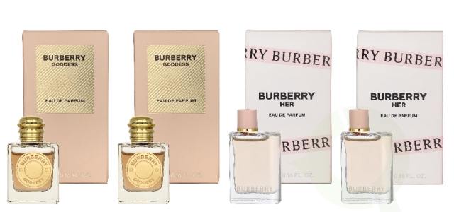 Burberry Ladies Miniatures Set 20 ml 2x5ml - Edp Spray - 2x Her/2x Goddess