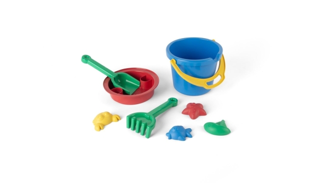 Dantoy Classic Recycled blue bucket set in net (1433)
