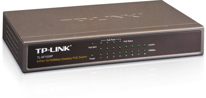 TP-LINK Switch 8port 10/100 PoE Bordsmodell in the group COMPUTERS & PERIPHERALS / Network / Switches / 10/100Mbps at TP E-commerce Nordic AB (38-11407)