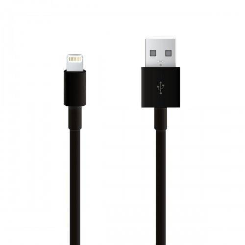 Lightning cable for iPhone & iPad, 1 meter, black in the group SMARTPHONE & TABLETS / Chargers & Cables / Cables / Cables Lightning at TP E-commerce Nordic AB (38-11426)