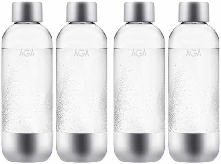 4-pack AGA AQVIA Steel 1L, PET bottle in the group HOME, HOUSEHOLD & GARDEN / Household appliances / Water & Juice / Carbonation machines / Accessories at TP E-commerce Nordic AB (38-11697PKT2)