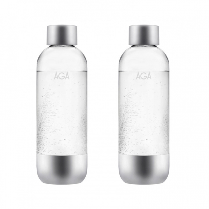 2-pack AGA AQVIA Steel 1L, PET bottle in the group HOME, HOUSEHOLD & GARDEN / Household appliances / Water & Juice / Carbonation machines / Accessories at TP E-commerce Nordic AB (38-11697PKT4)