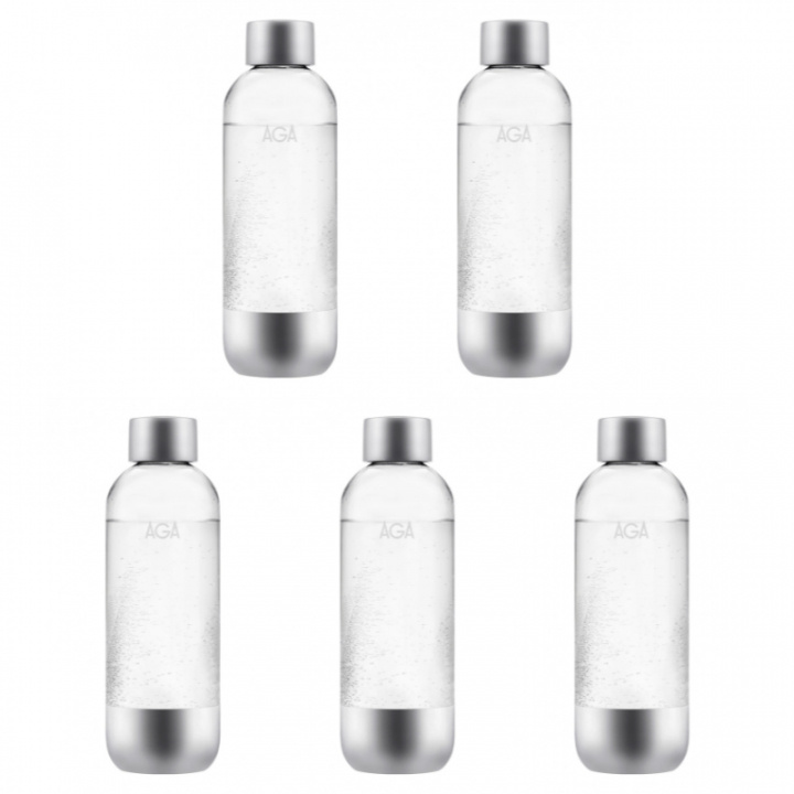 5-pack AGA AQVIA Steel 1L, PET bottle in the group HOME, HOUSEHOLD & GARDEN / Household appliances / Water & Juice / Carbonation machines / Accessories at TP E-commerce Nordic AB (38-11697PKT5)